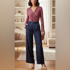 Free People Pink and Red Blouse